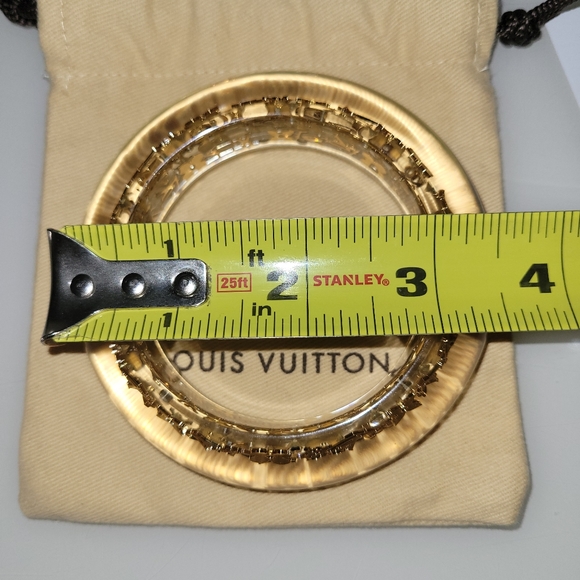 ⛔️SOLD!⛔Authentic Louis Vuitton Inclusion Transparent Lucite Crystal Bangle - Picture 6 of 6